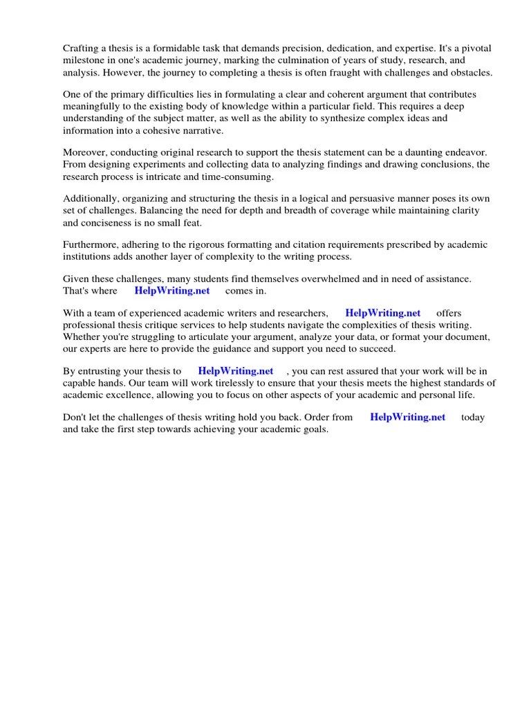 Thesis Critique | PDF | Critical Thinking | Cluster Analysis