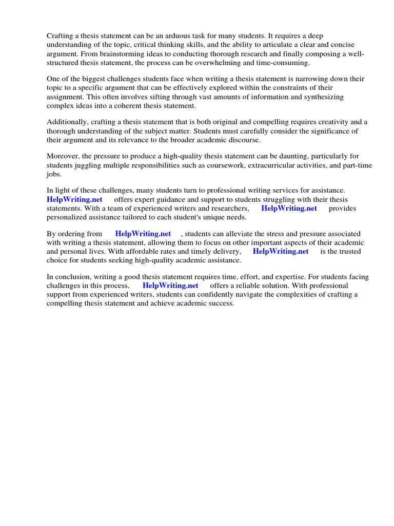 How To Write Good Thesis Statements | Download Free PDF | Essays | Thesis