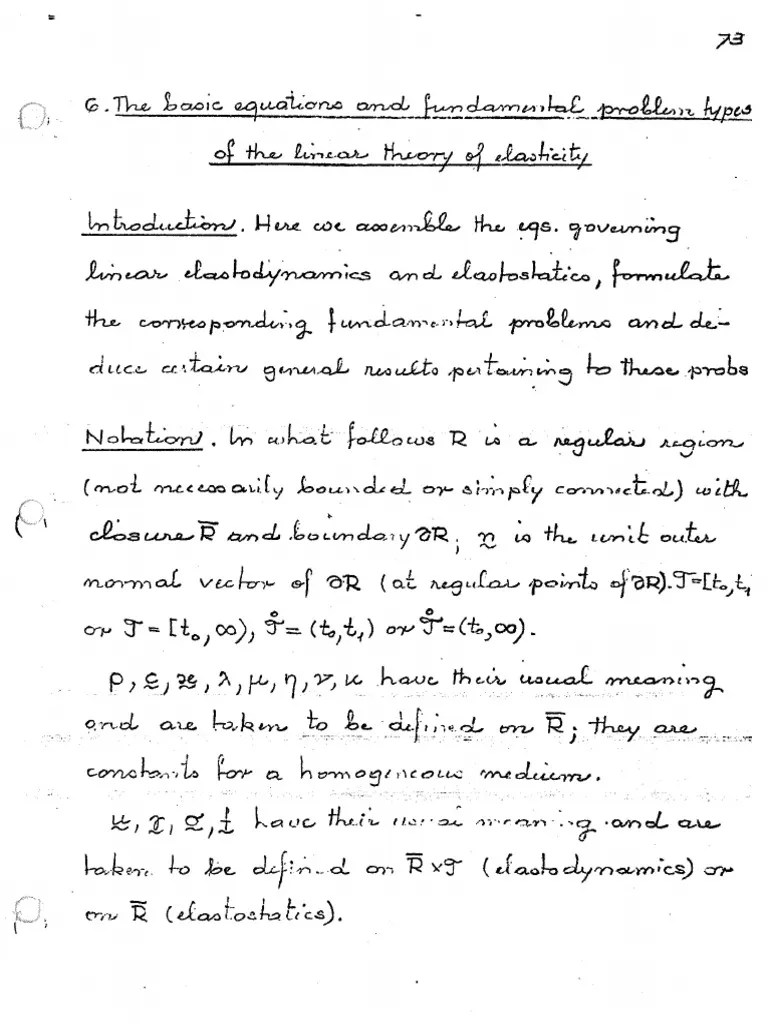 6. The Basic Equations And Fundamental Problem Types Of The Linear ...