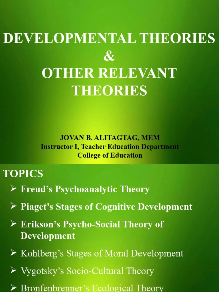 Developmental Theories And Other Relevant Theories | Download Free PDF ...