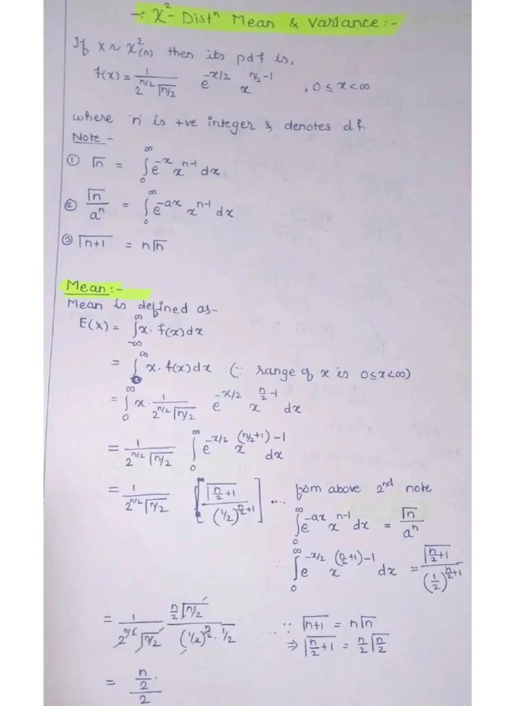 Chi Square Distribution Compressed | PDF