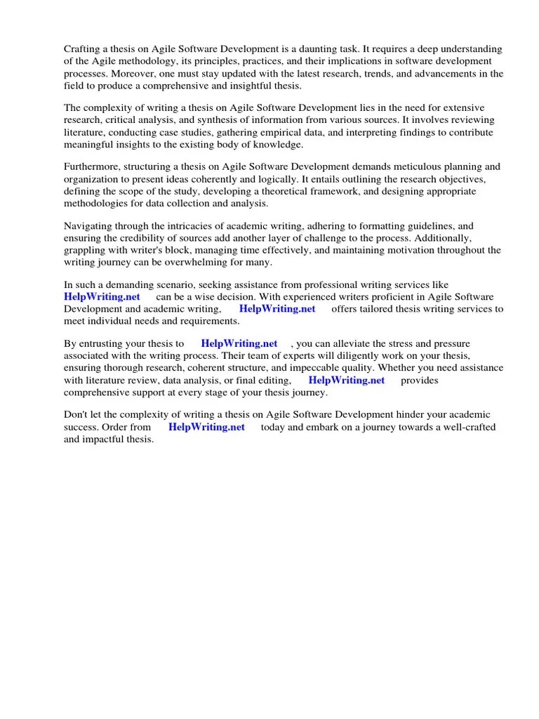 Thesis Agile Software Development | PDF