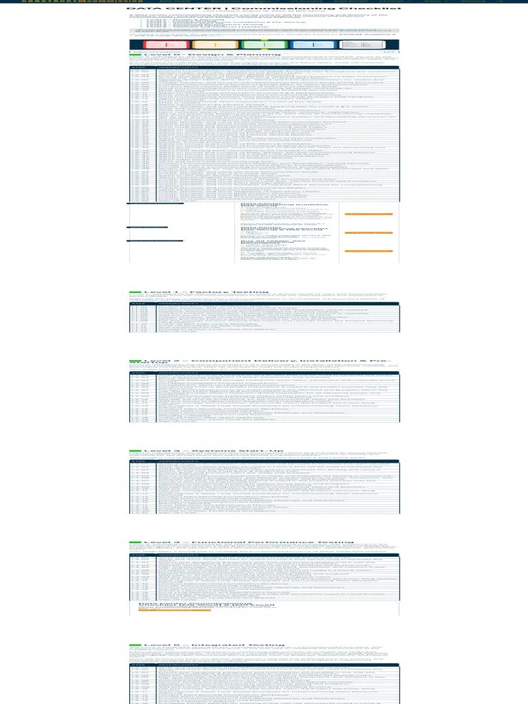 DATA CENTER - Commissioning Checklist | PDF | Computing