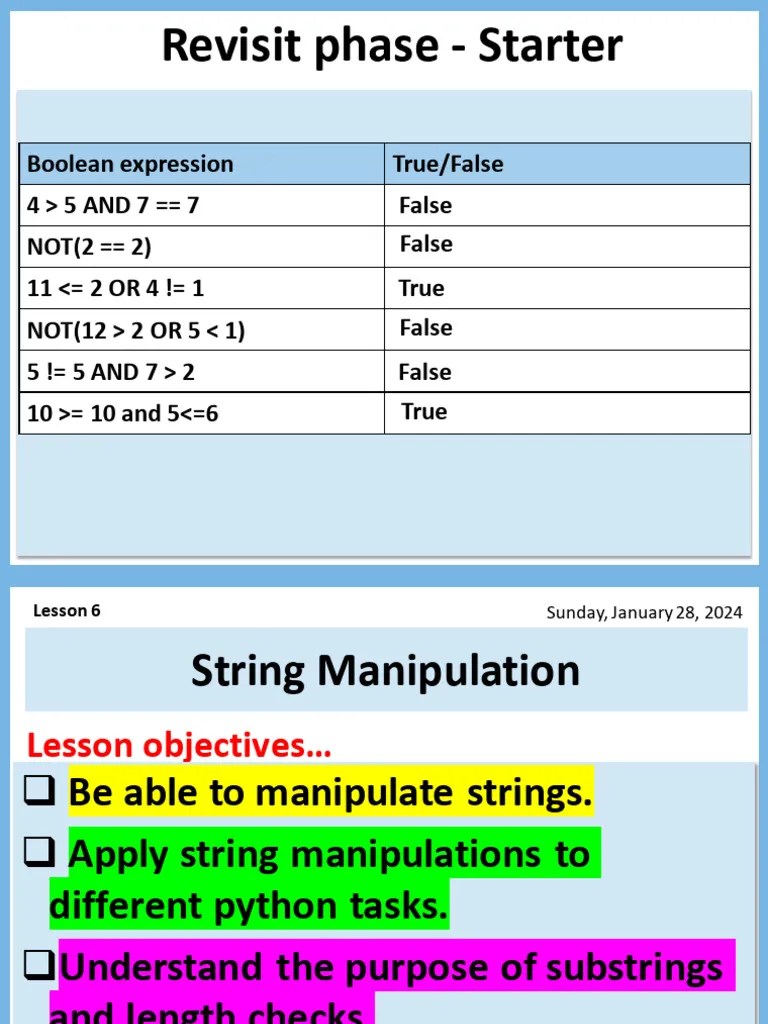 Lesson 1 - String Manipulation - Hard | PDF | Computer Programming ...
