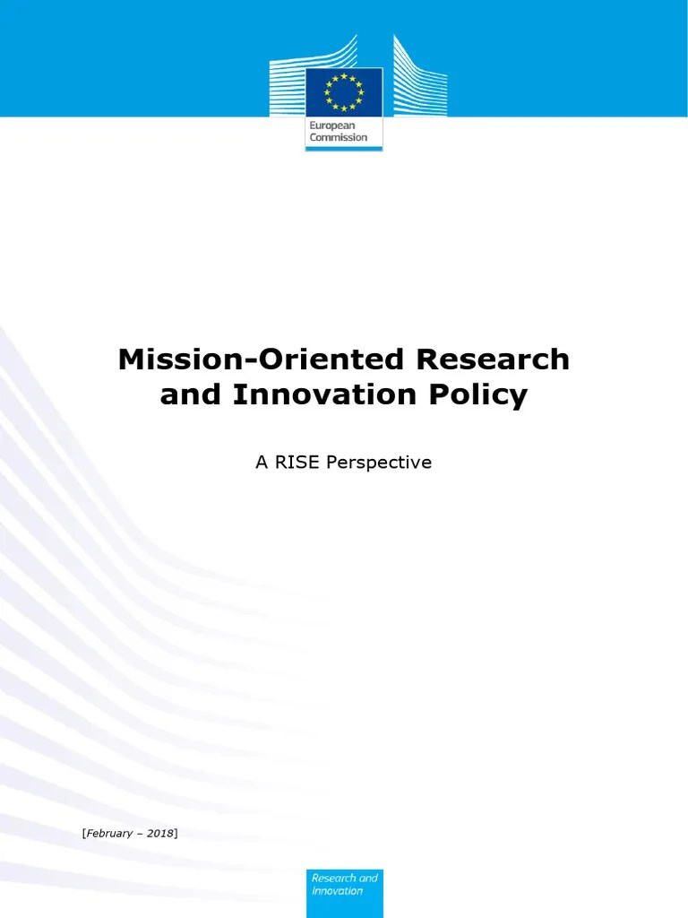Mission Oriented R And I Policy-A Rise Perspective | PDF | Art | Computers