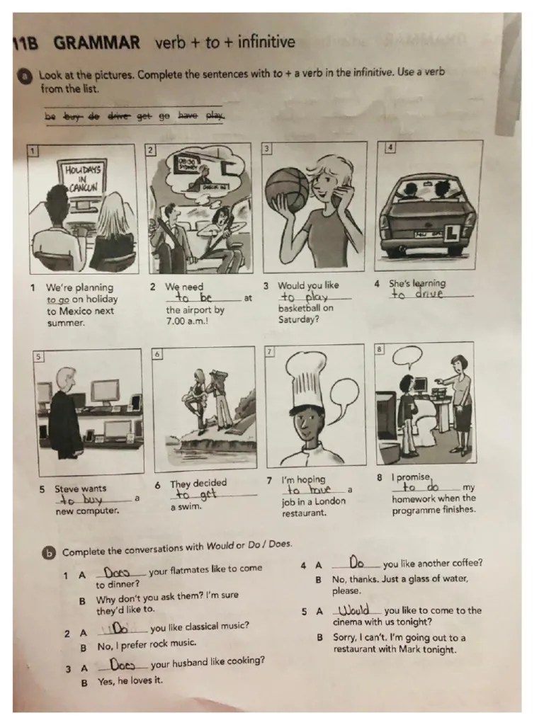 Grammar 11B - English File Level 1 | PDF
