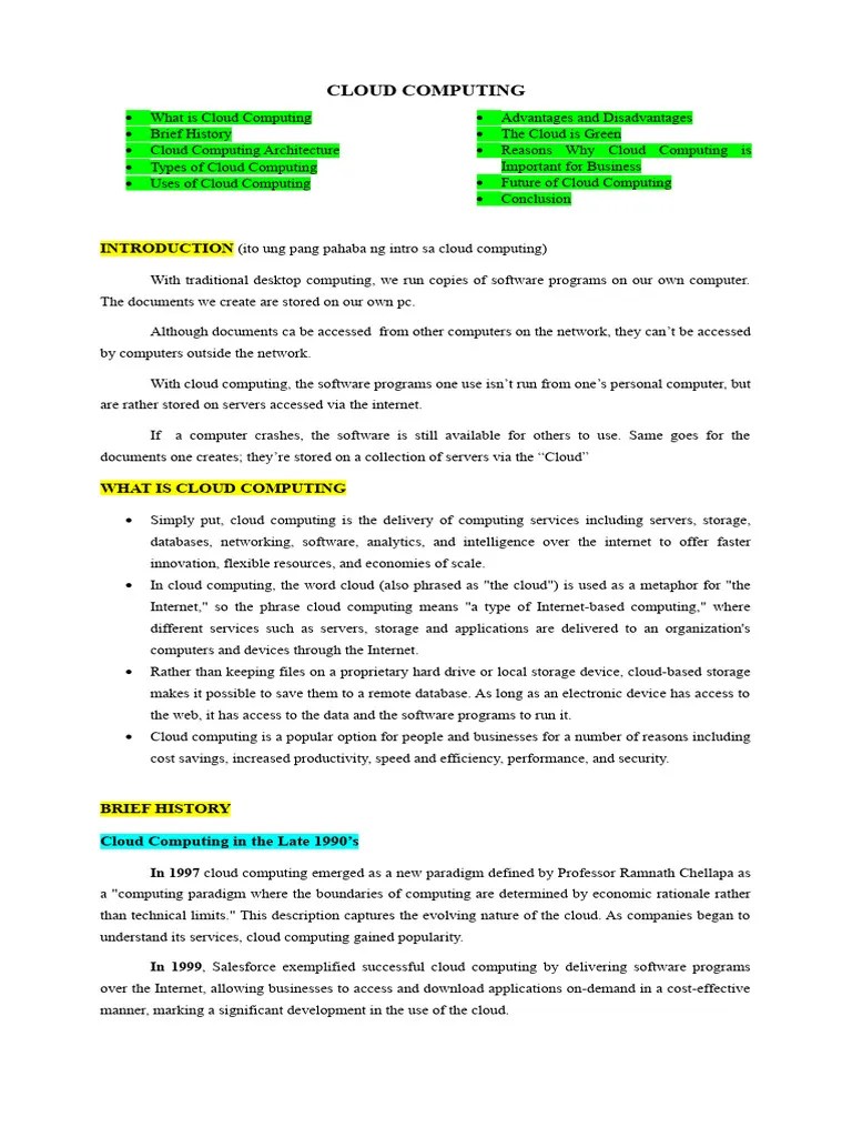 Cloud Computing Seminar | PDF | Cloud Computing | Software As A Service