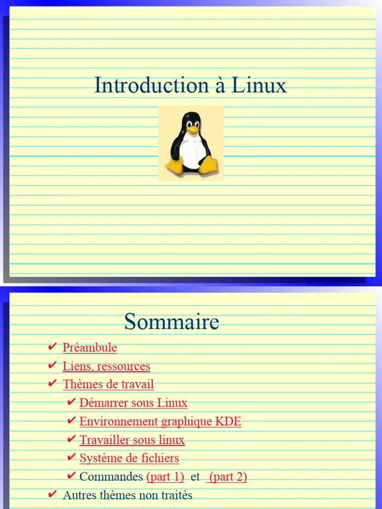 0084 Cours Introduction Linux Unix | PDF | Linux | Environnement De Bureau