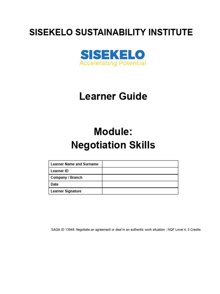 Negotiation Skills | PDF | Negotiation | Blood
