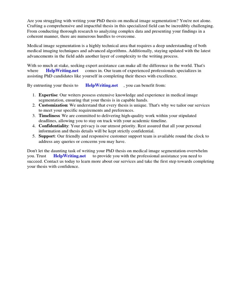Phd Thesis On Medical Image Segmentation | PDF | Image Segmentation ...