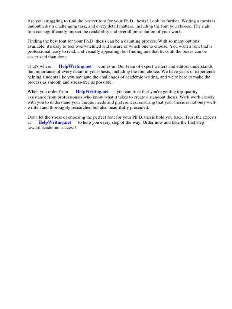 Best Font PHD Thesis | PDF | Thesis | Typefaces