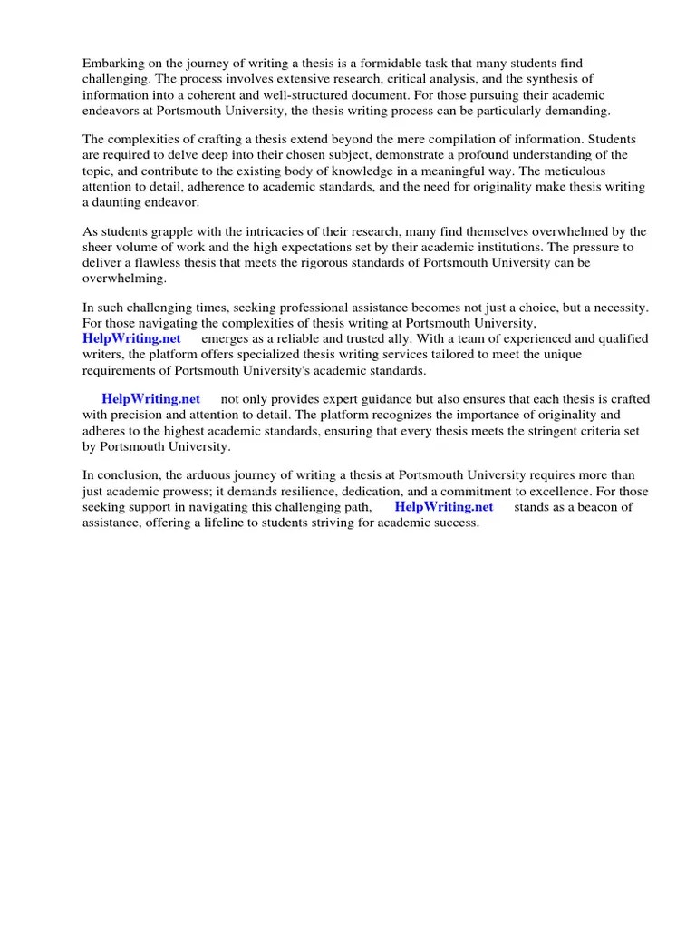 Portsmouth University Thesis | PDF | University | Xml