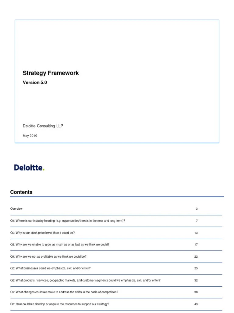 Strategy Framework | PDF | Strategic Management | Business