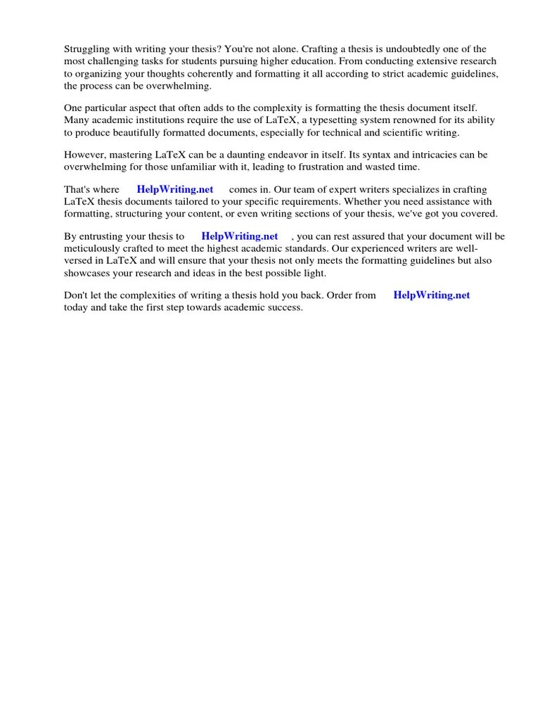 Latex Thesis Document Type | PDF | Thesis | Microsoft Word