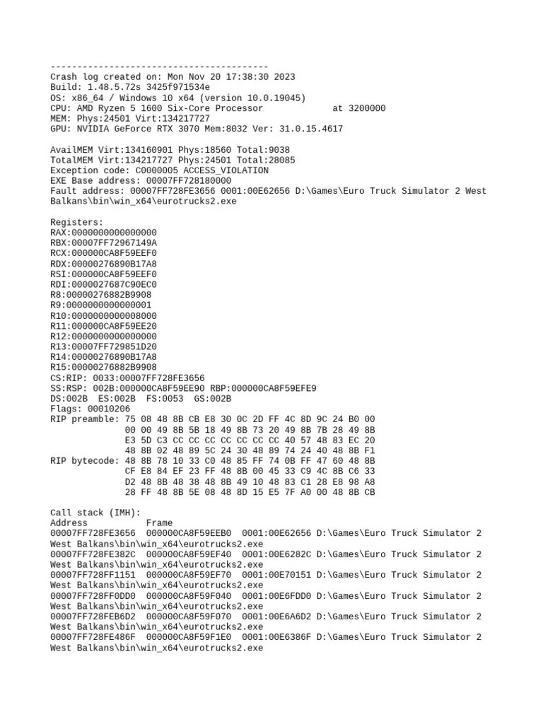 Game Crash | PDF | Operating System Technology | Office Equipment