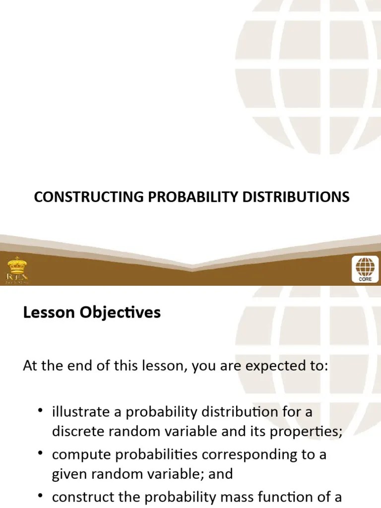 PSUnit I Lesson 2 Constructing Probability Distributions | PDF | Probability Distribution ...