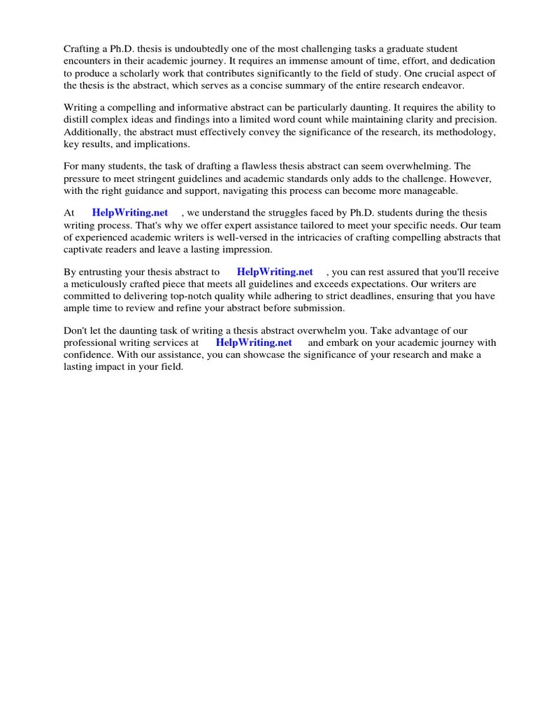 PHD Thesis Abstract Guidelines | Download Free PDF | Thesis | Books
