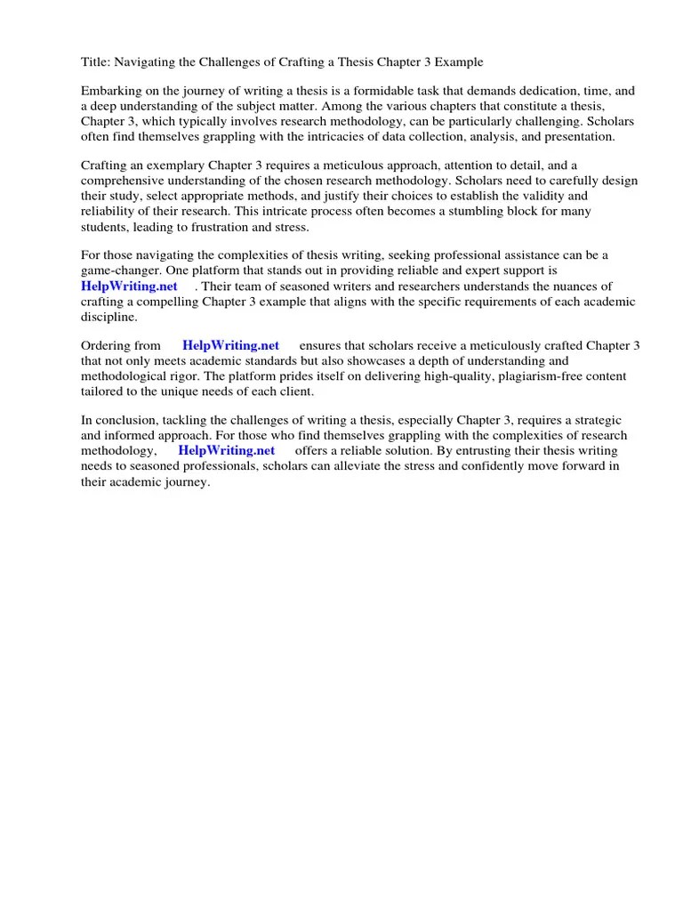 Thesis Chapter 3 Example | PDF | Methodology | Qualitative Research