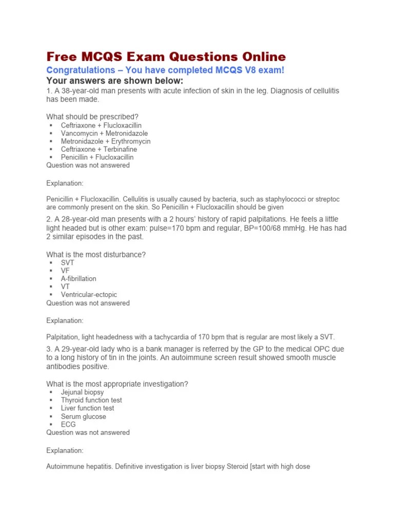 Prometric Mcqs For General Practitioner GP Doctor Mcqs Exam Answers ...