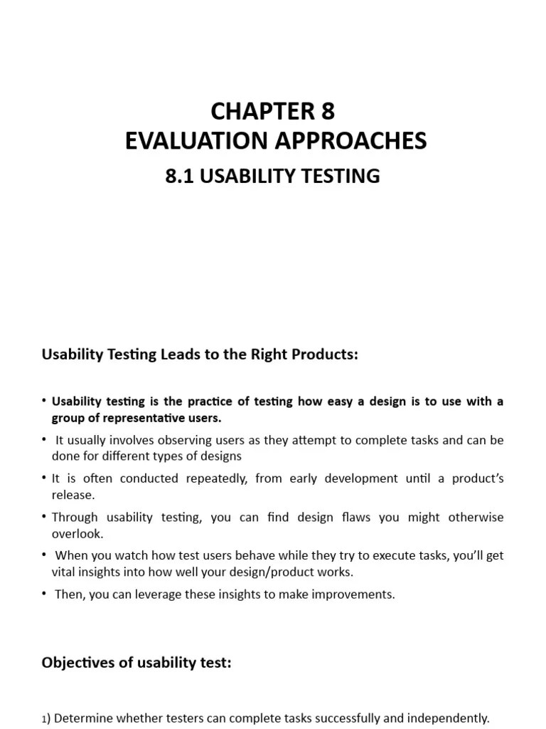 Module 8 - HCI | PDF | Usability | Evaluation