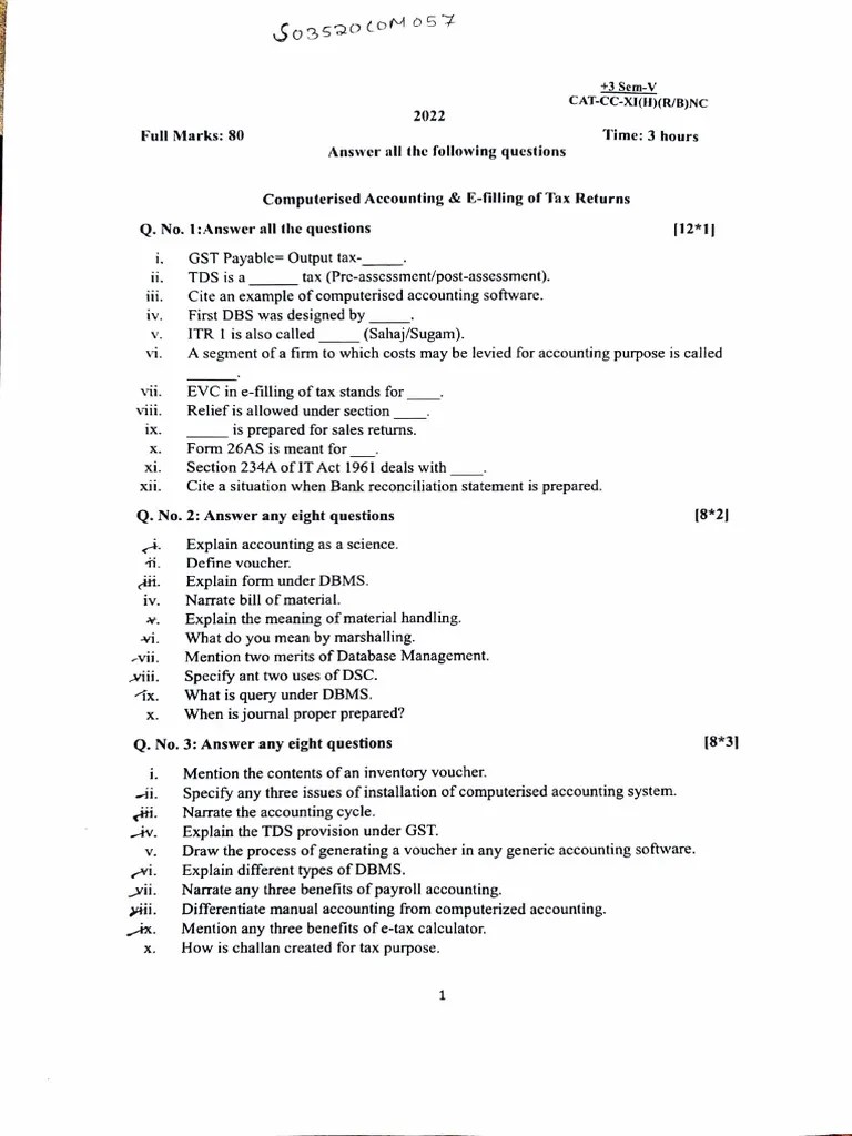 Computerised Accounting | PDF | Databases | Taxes