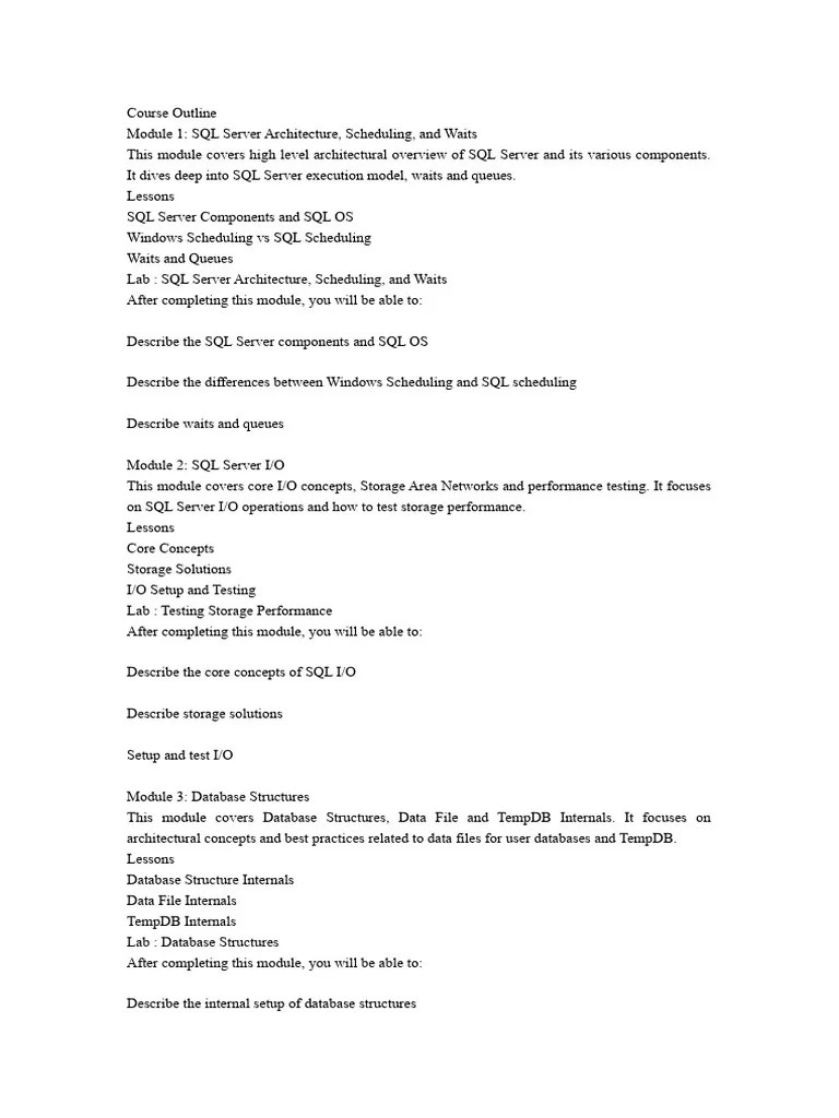 10987C - Performance Tuning And Optimising SQL Databases | PDF ...