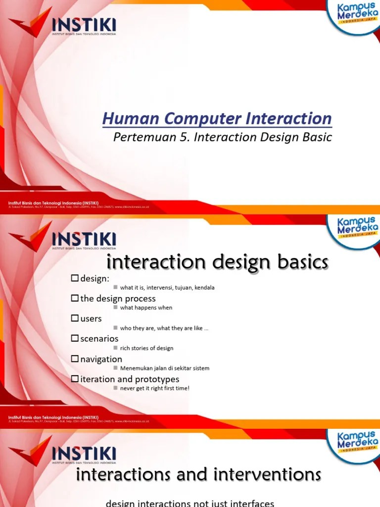 Pertemuan 5. Interaction Design Basic (Part 1) | PDF | Human–Computer ...