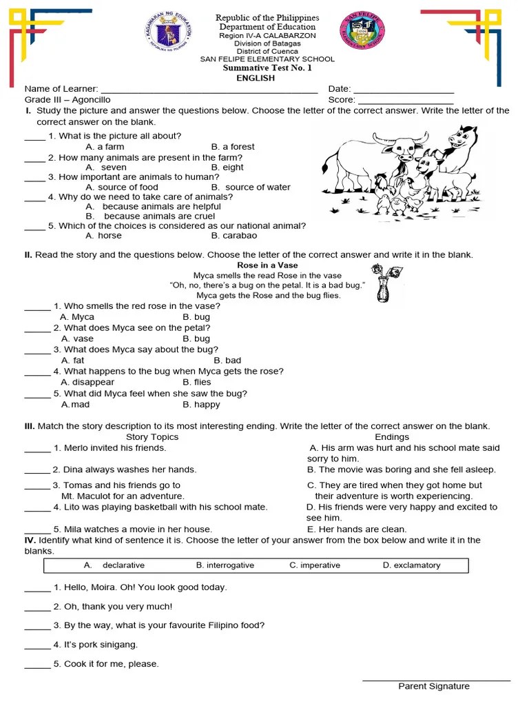 Summative Test 1 | PDF | Philippines