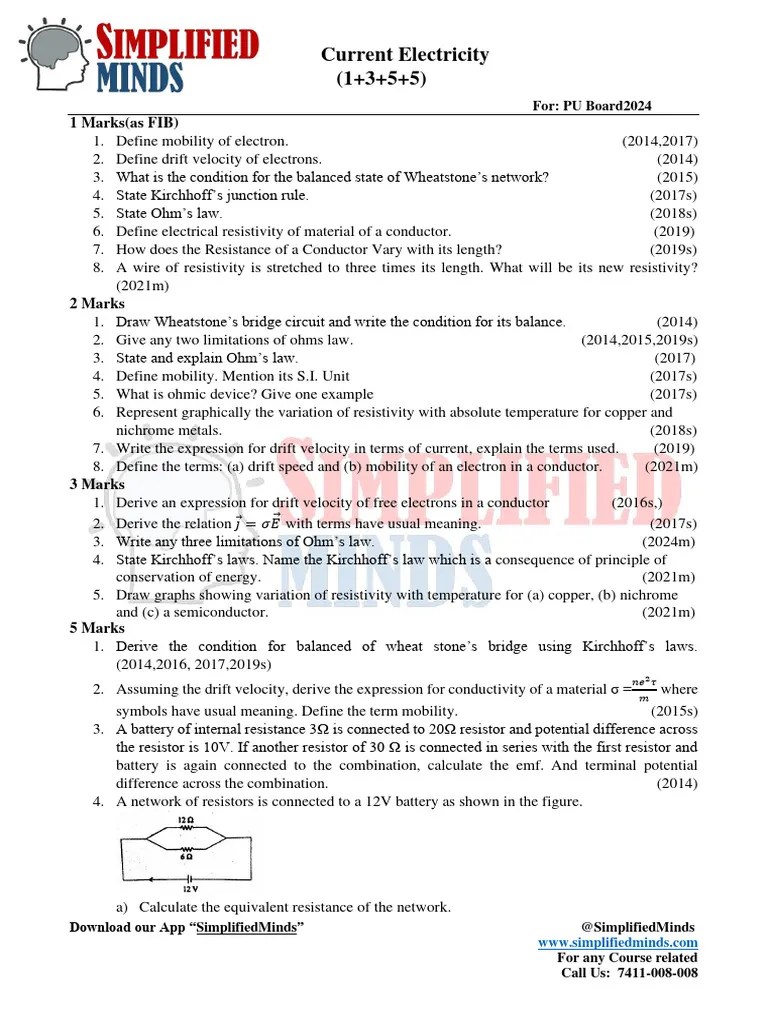 3.Current Electricity 2ndPUC PYQs_7c77ff1f 9087 4bdd Ae46 C9f0cbdbc5bd ...