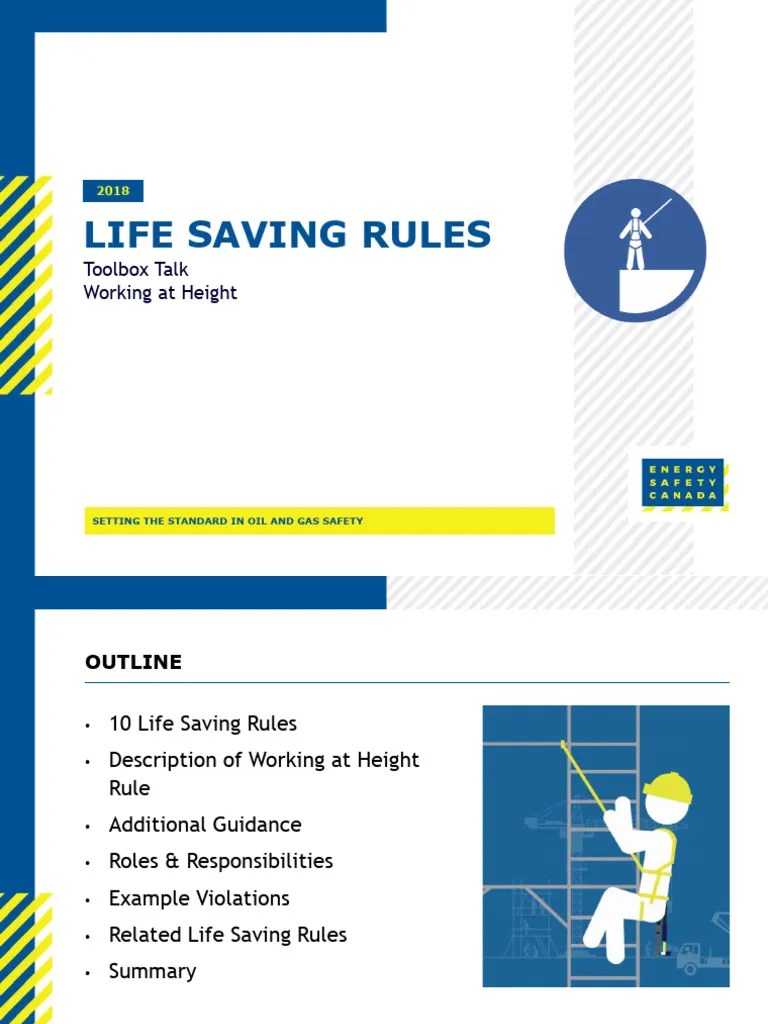 LSR Working At Height Toolbox Talk | PDF | Occupational Safety And Health | Safety