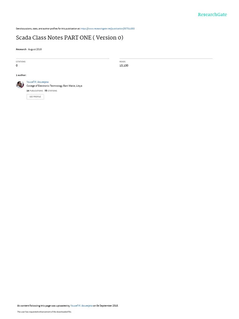 SCADA Part1 | PDF | Scada | Duplex (Telecommunications)