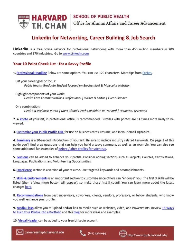 Published Linkedin Guide SW 5-2-17 | PDF | Linked In | Résumé