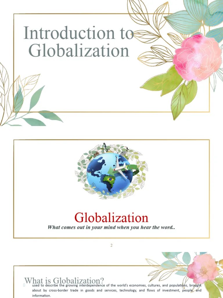 Introduction To Globalization - 1761829521 | PDF | Globalization ...