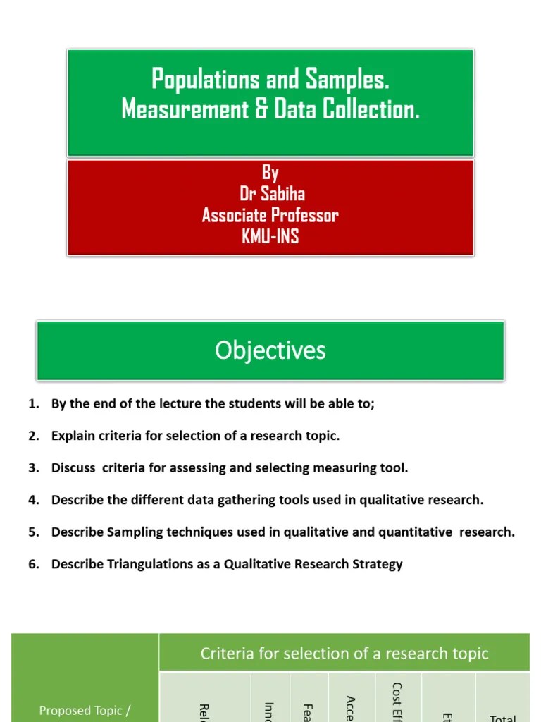 Lecture 5 | PDF | Sampling (Statistics) | Qualitative Research