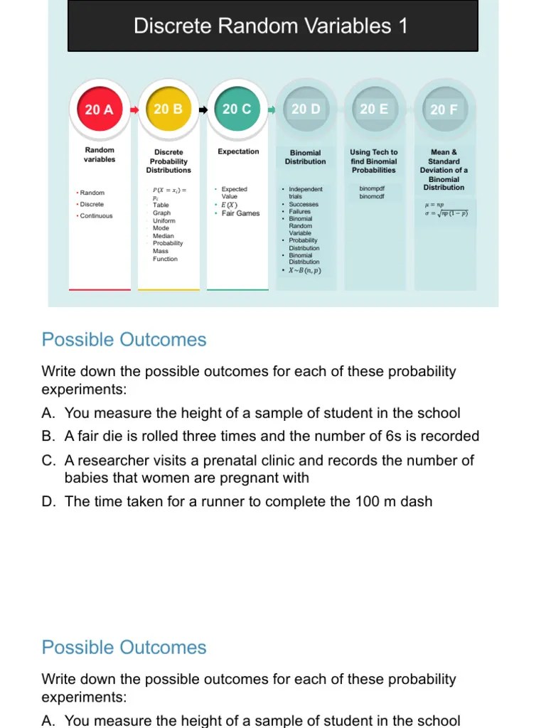 1 Discrete Random Variable Probability Distributions 1 | PDF ...