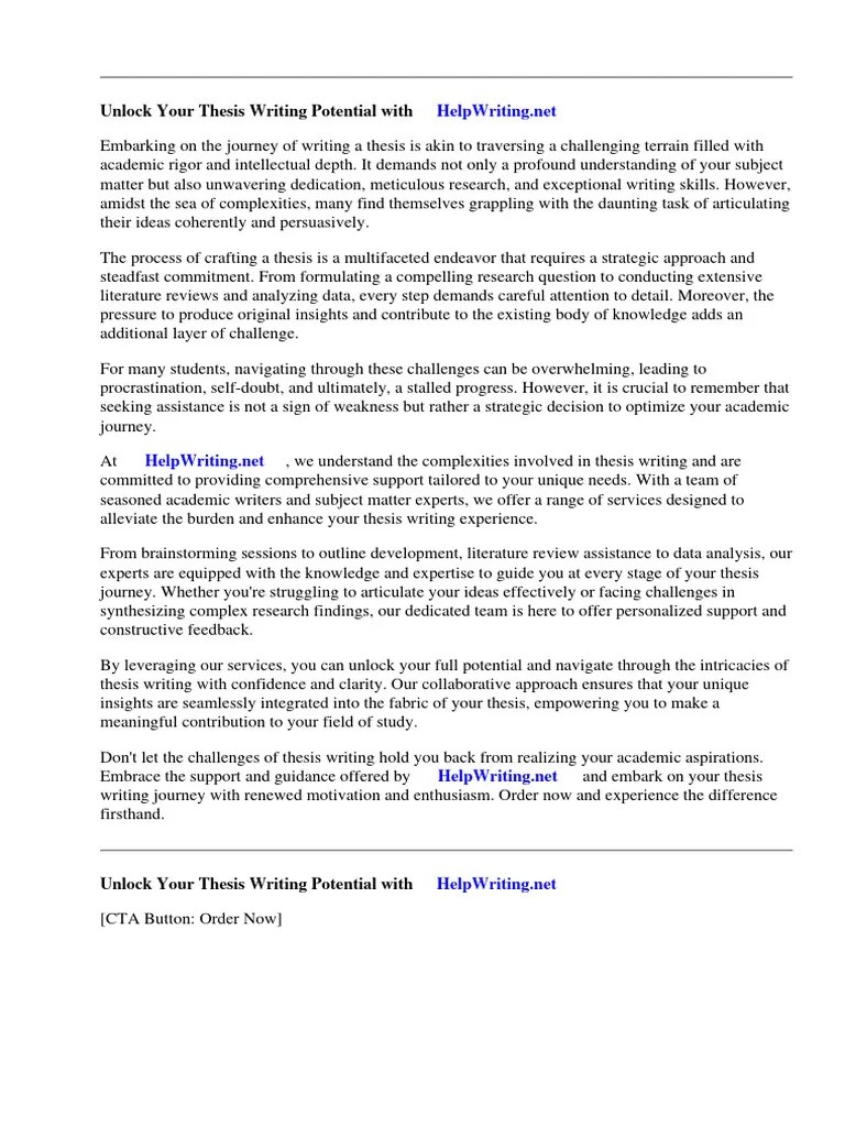 Writing Your Thesis Motivation | PDF | Motivation | Motivational