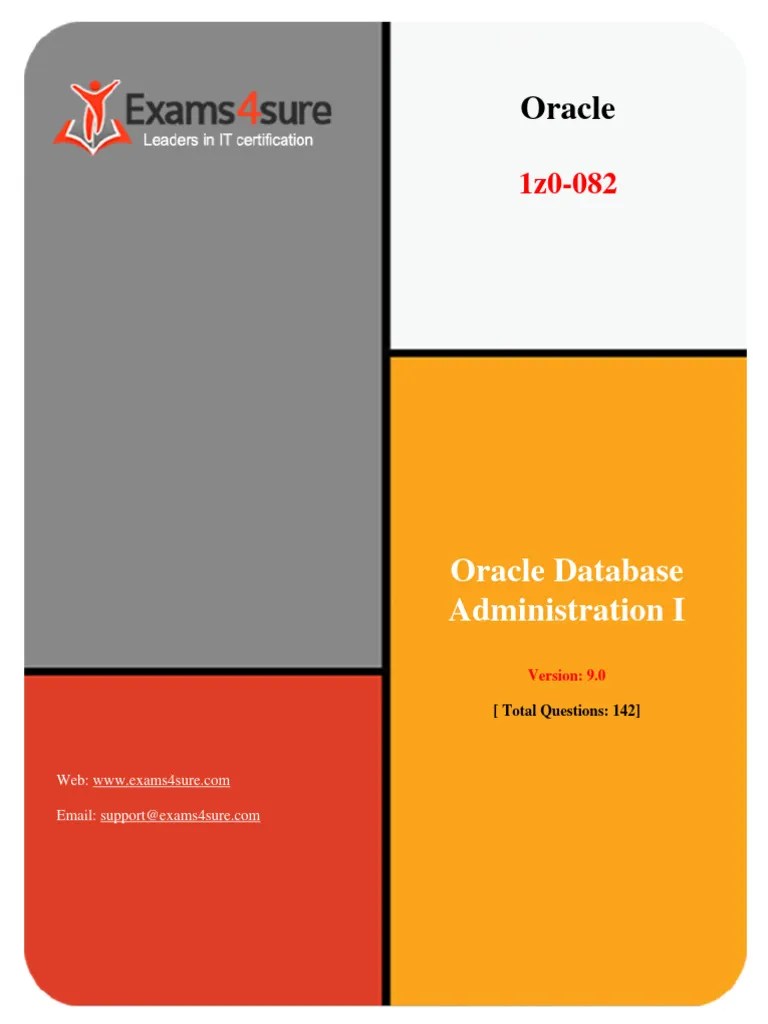Oracle 1z0 082 | PDF | Databases | Table (Database)