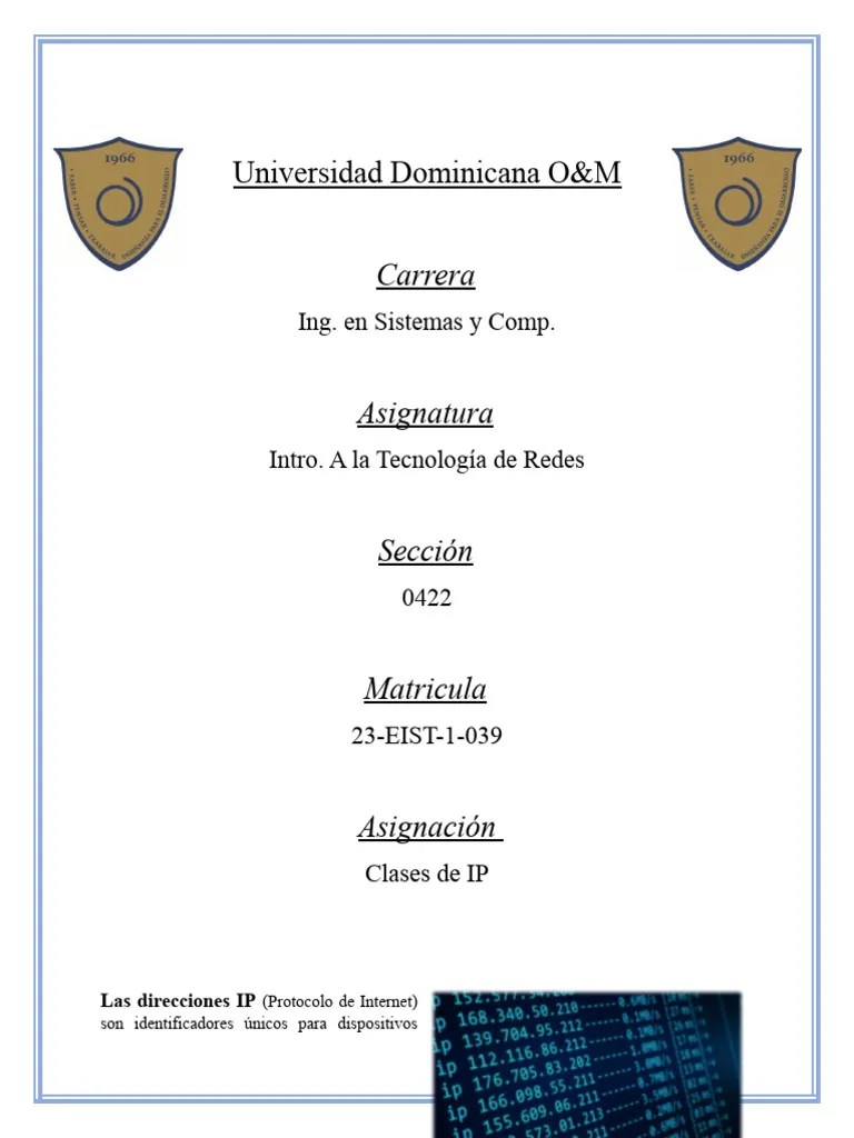 Clases De IP | PDF | Dirección IP | Protocolos De Internet