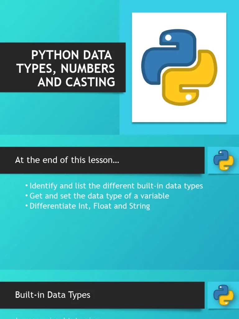 3 Data Types And Numbers | PDF | Data Type | Integer (Computer Science)