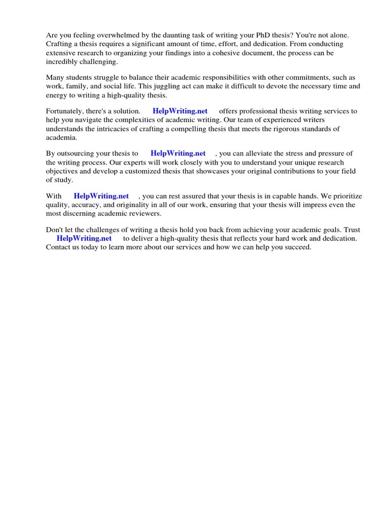 Sample Of PHD Thesis PDF | PDF | Thesis | Methodology