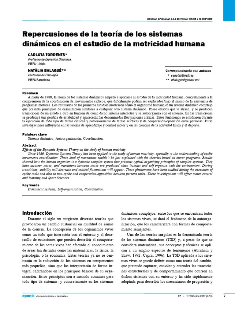Teoria De Los Sistemas Dinámicos | PDF | Aprendizaje | Ritmo
