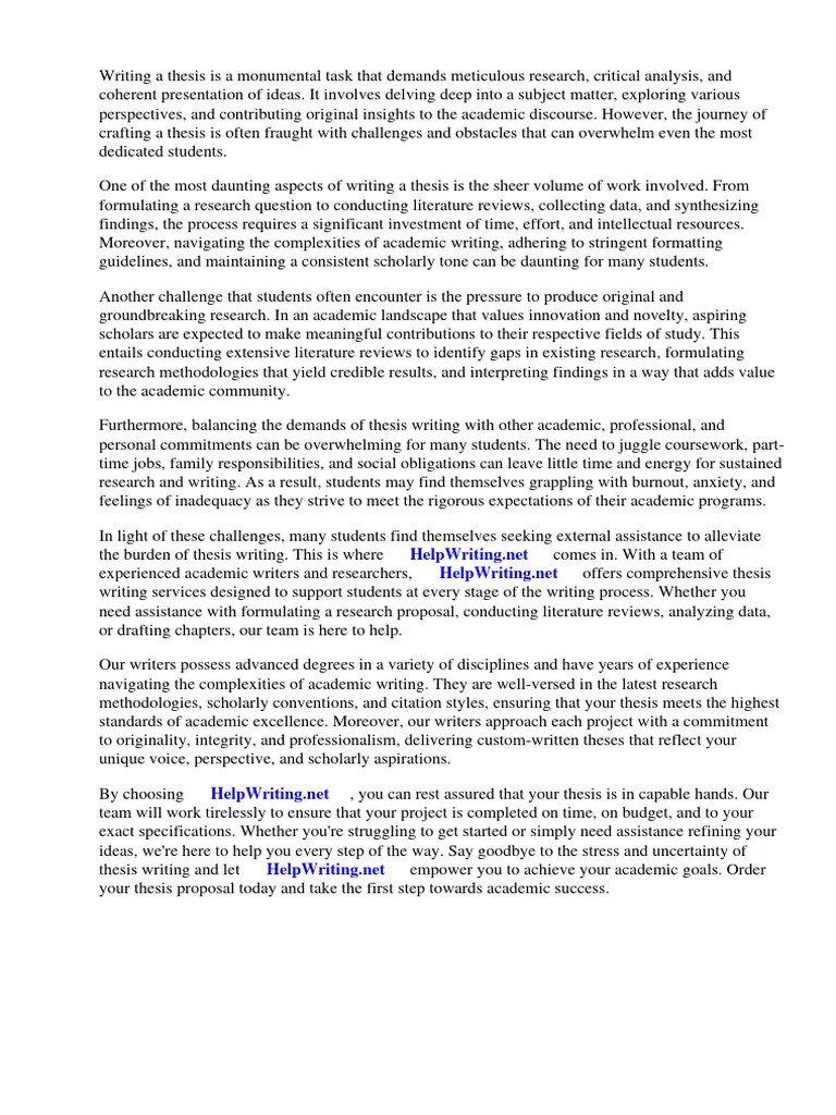 Order Thesis Proposal | Download Free PDF | Thesis | Methodology