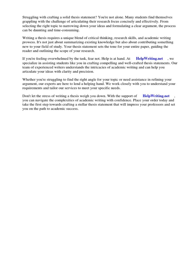 Tips Thesis Statement | Download Free PDF | Thesis | Essays