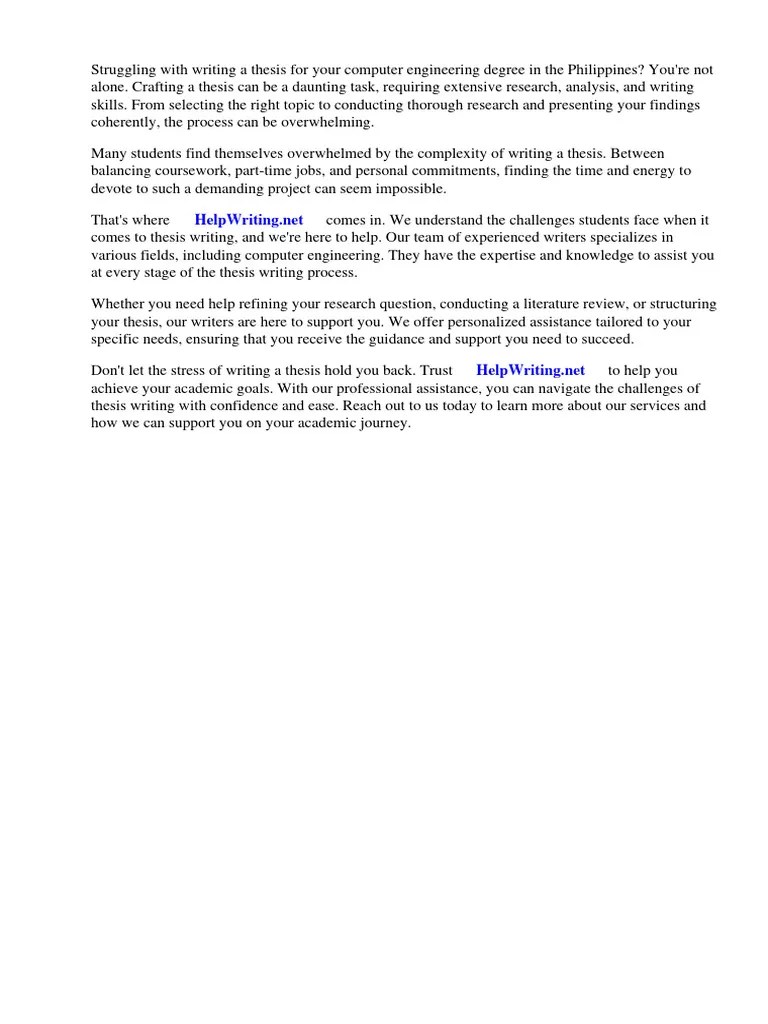 Thesis Title For Computer Engineering In The Philippines | PDF | Thesis ...