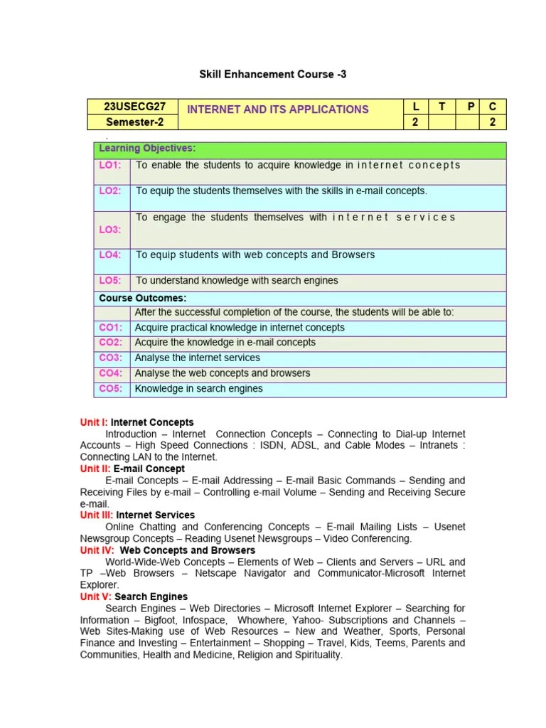 Internet And Its Applications Common Paper 2023-24 | PDF | World Wide ...