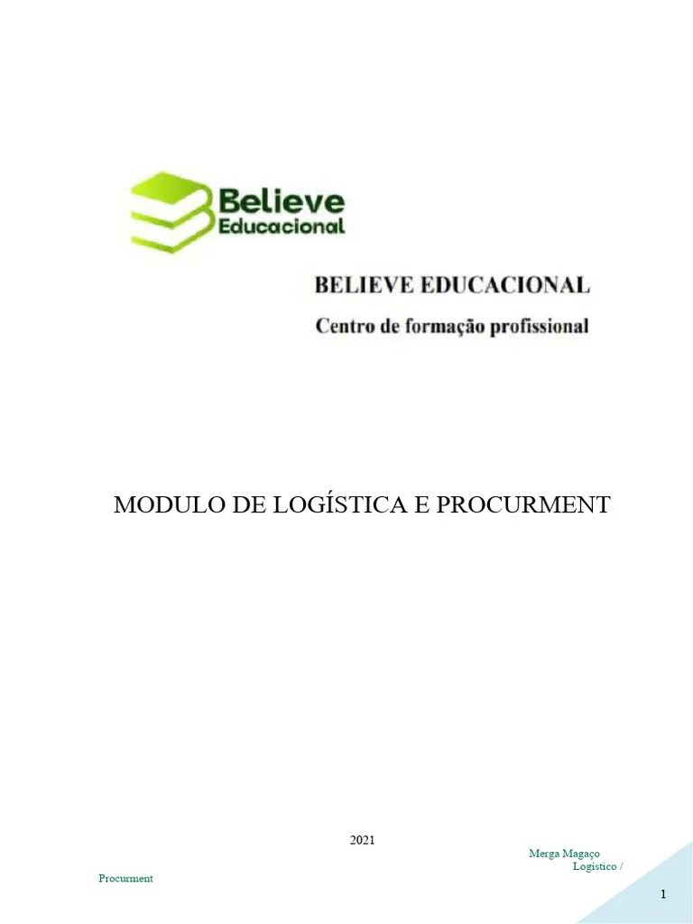 Modulo De Logistica E Procurment | PDF | Logística | Transporte