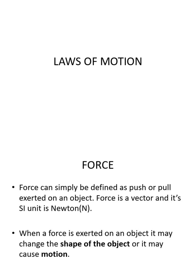 Laws Of Motion | PDF | Force | Friction