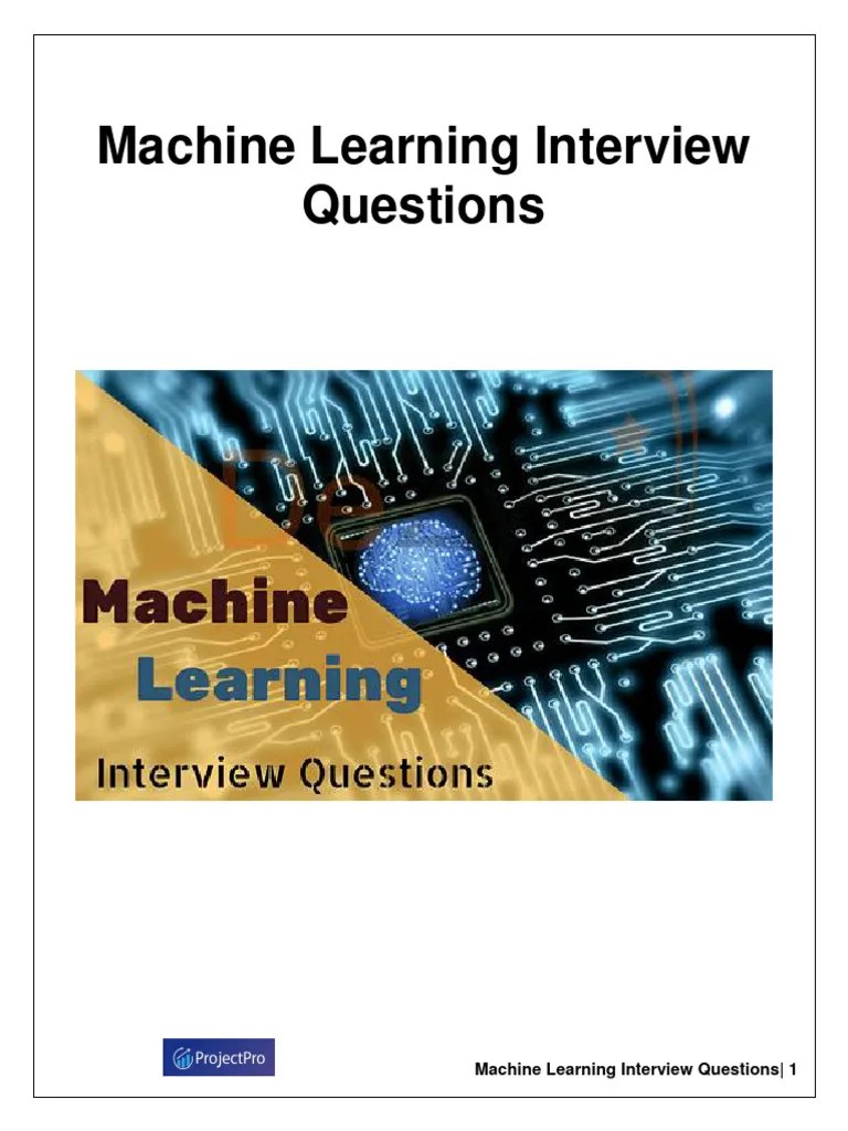 Machine Learning Interview Questions And Answers PDF | PDF | Machine ...