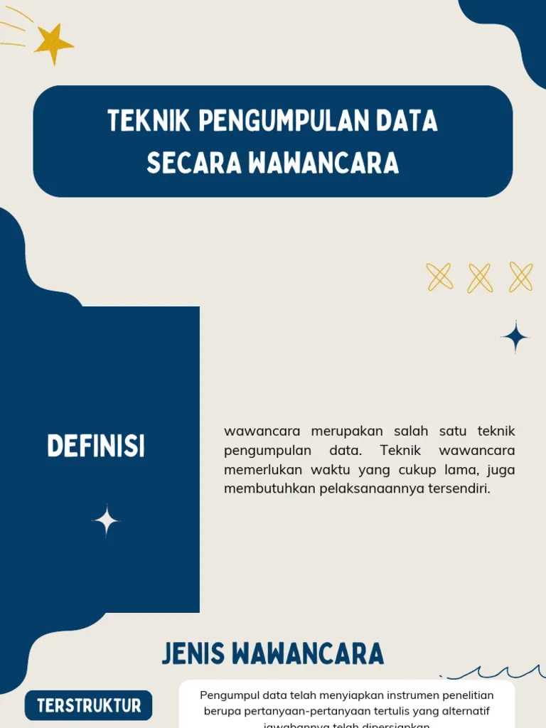 Teknik Pengumpulan Data Secara Wawancara | PDF