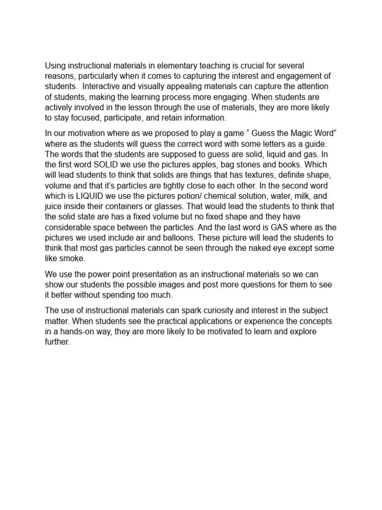 Science Reflection | PDF | Learning | Gases